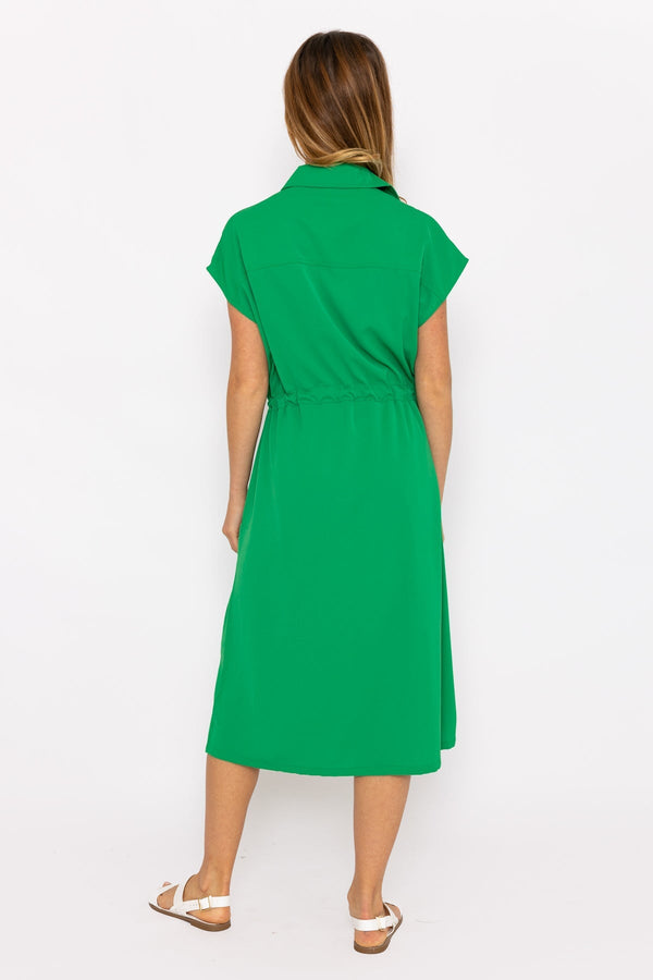 Carraig Donn Green Utility Shirt Dress