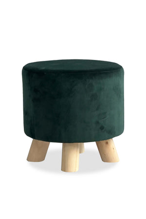 Carraig Donn Green Velour Footstool