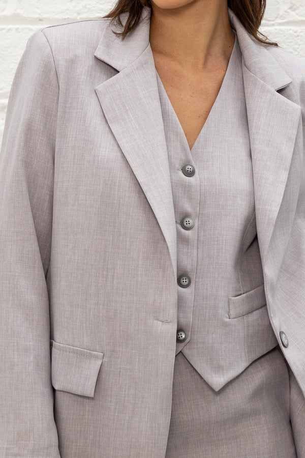 Carraig Donn Grey Boyfriend Blazer
