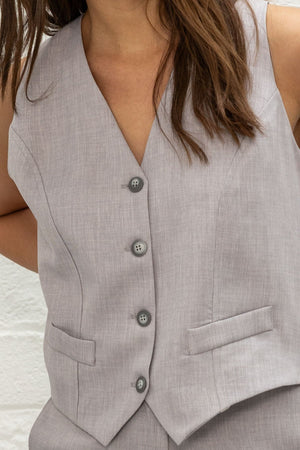 Carraig Donn Grey Tailored Waistcoat