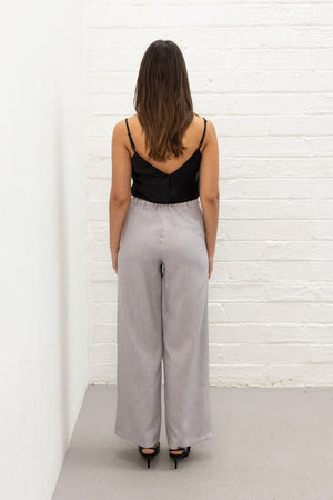 Carraig Donn Grey Tailored Wide Leg Trousers