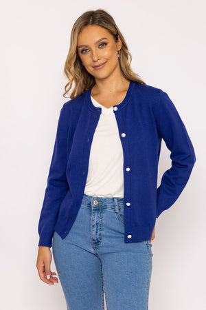 Carraig Donn Heart Cardigan in Navy