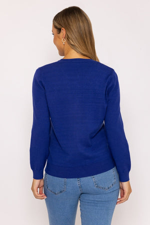 Carraig Donn Heart Cardigan in Navy