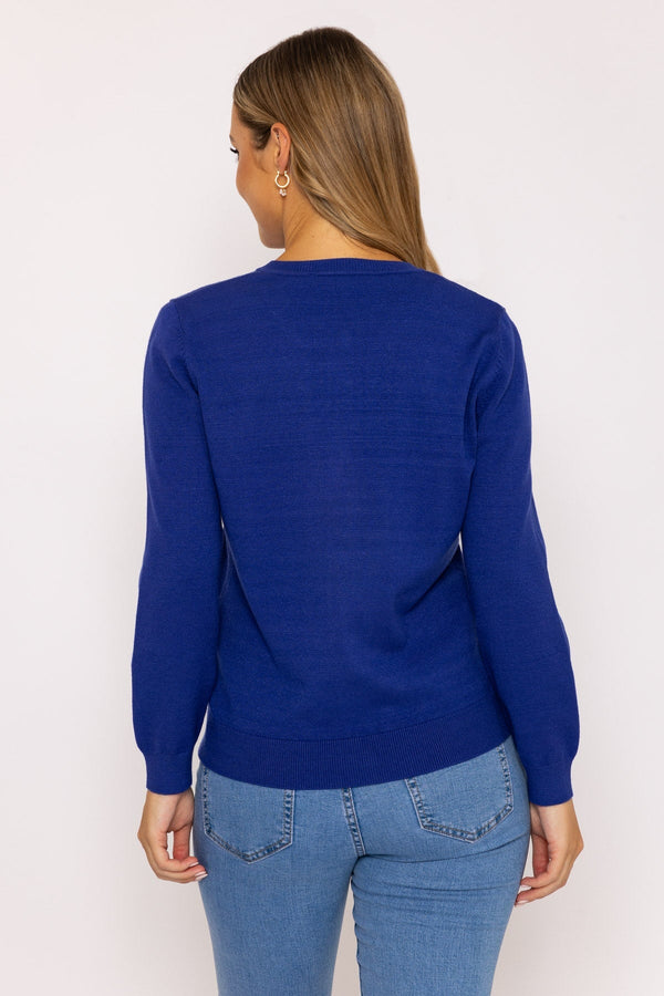 Carraig Donn Heart Cardigan in Navy