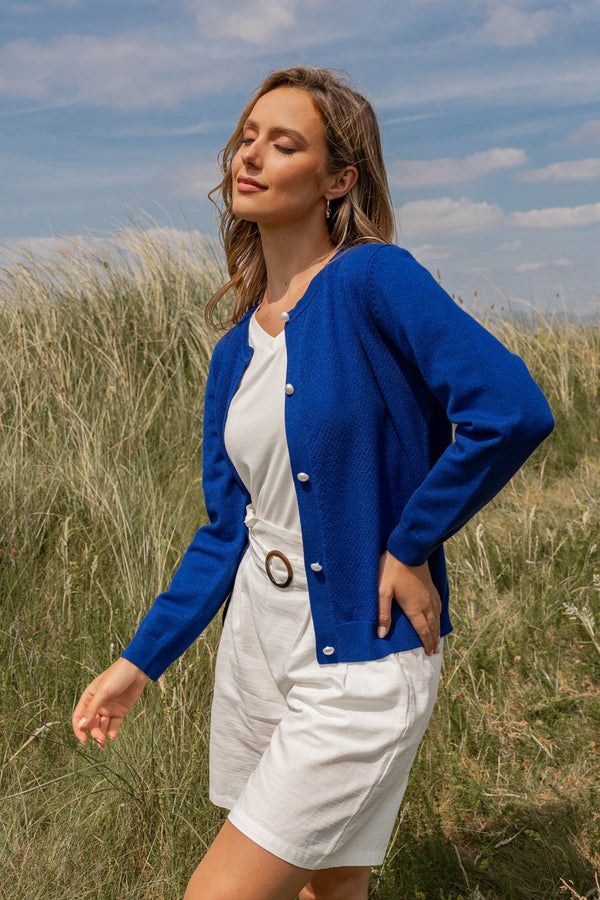 Carraig Donn Heart Cardigan in Navy