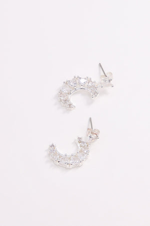 Carraig Donn Heart Earrings in Silver