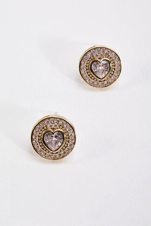 Heart Shaped Diamond Earrings