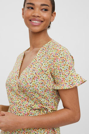 Carraig Donn Henna Wrap Dress in Yellow