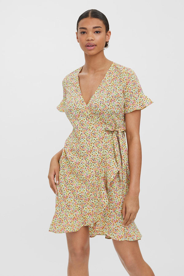 Carraig Donn Henna Wrap Dress in Yellow