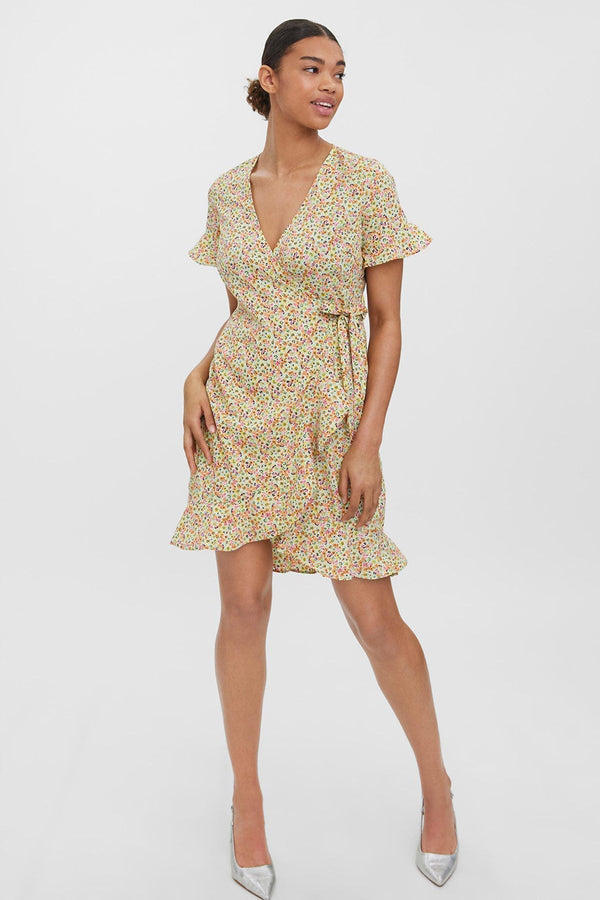 Carraig Donn Henna Wrap Dress in Yellow