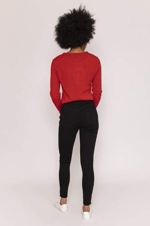 Carraig Donn High Waist Denim Jeans in Black