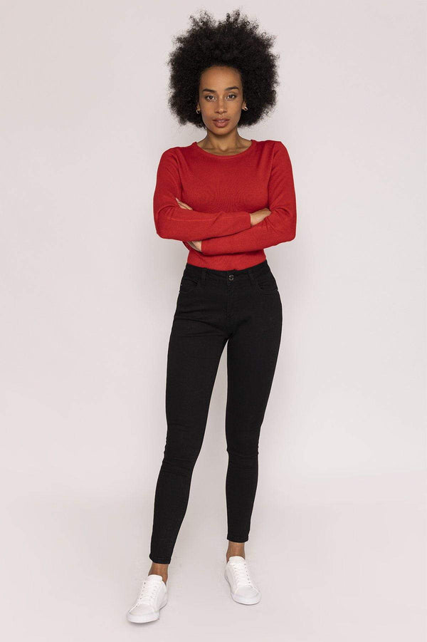 Carraig Donn High Waist Denim Jeans in Black