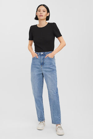 Carraig Donn High Waist Mom Jeans in Denim 32"