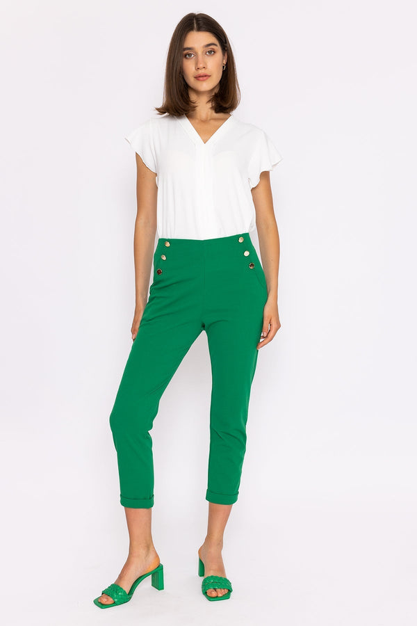 Carraig Donn High Waist Trousers in Green