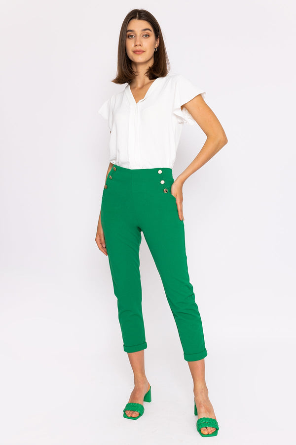 Carraig Donn High Waist Trousers in Green