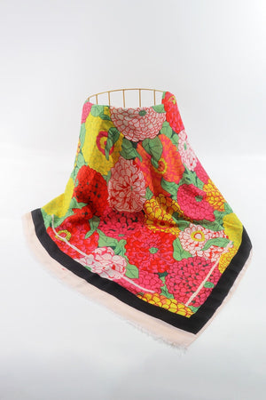 Carraig Donn Hydrangea Print Scarf in Pink
