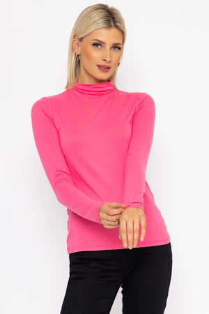 Carraig Donn Ina High Neck Top in Pink