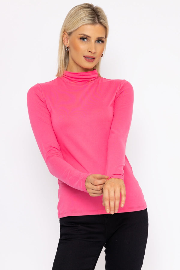 Carraig Donn Ina High Neck Top in Pink