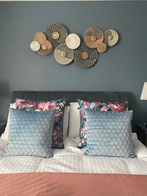 Carraig Donn Indie 58x58cm Cushion in Blush and Sage