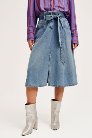 Carraig Donn Inoa Midi Denim Skirt
