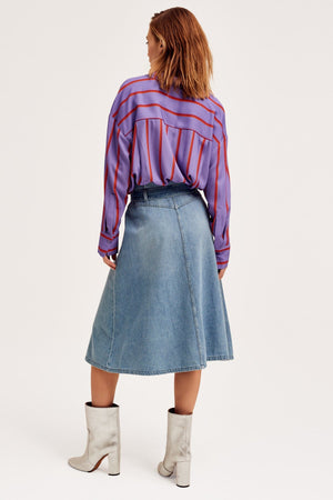 Carraig Donn Inoa Midi Denim Skirt