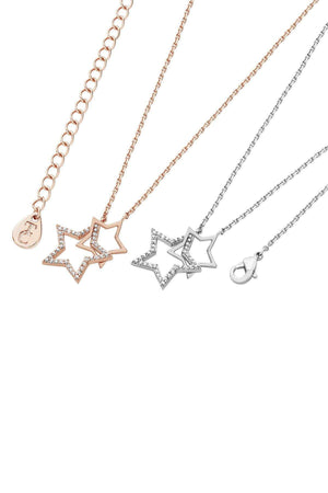 Carraig Donn Interlocking Star Pendant in Rose Gold