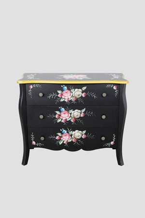 Carraig Donn Isabel Black 3 Drawer Cabinet