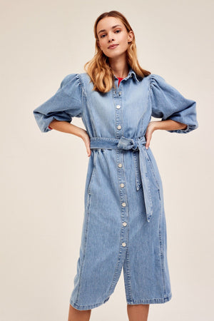 Carraig Donn Ivorys Midi Denim Dress