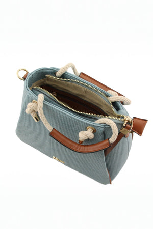 Carraig Donn Jade Midi Rope Grab Bag in Blue