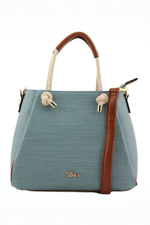 Jade Midi Rope Grab Bag in Blue