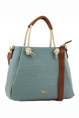 Carraig Donn Jade Midi Rope Grab Bag in Blue