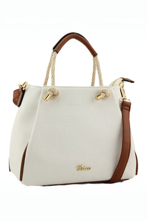 Carraig Donn Jade Midi Rope Grab Bag in White