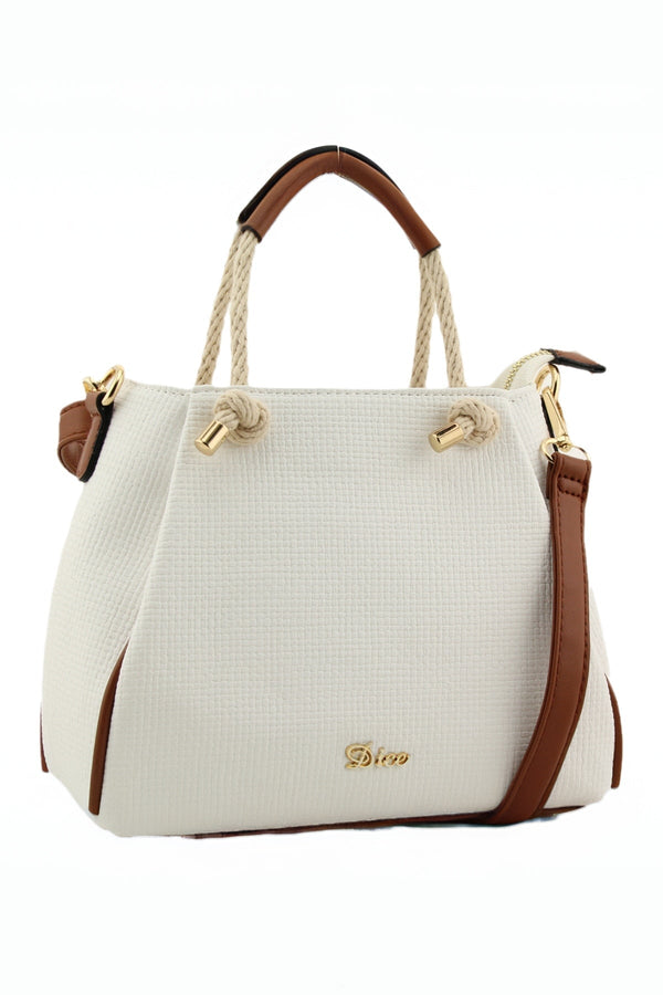Carraig Donn Jade Midi Rope Grab Bag in White