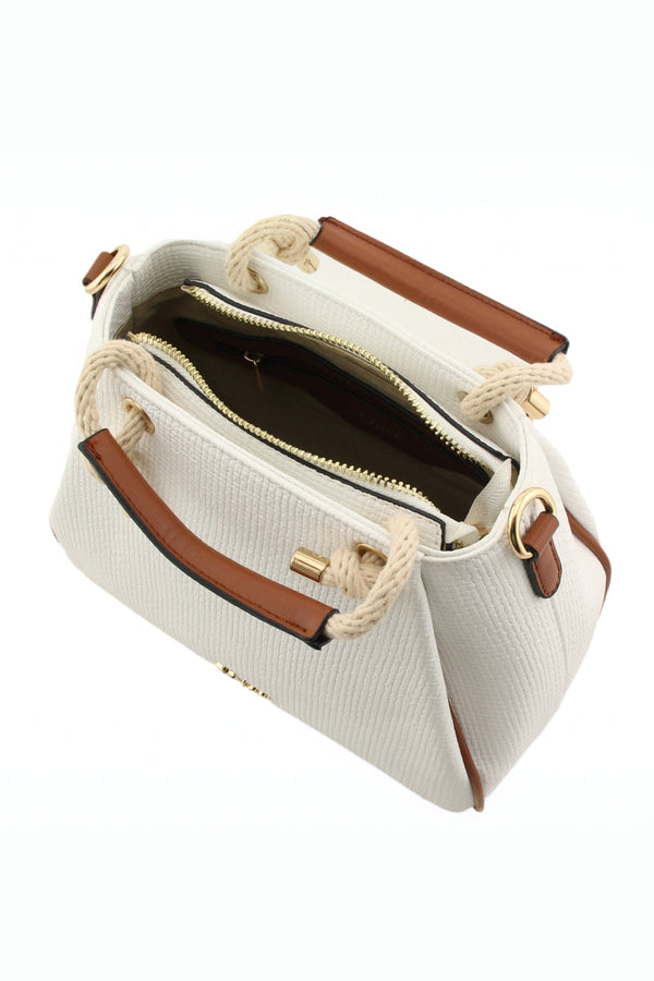 Carraig Donn Jade Midi Rope Grab Bag in White