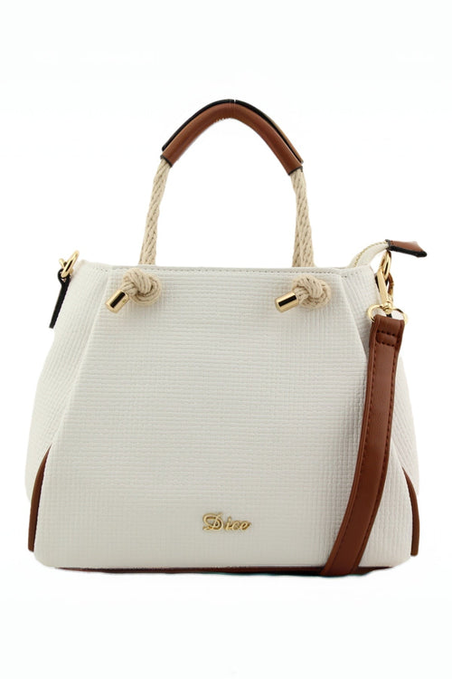Jade Midi Rope Grab Bag in White