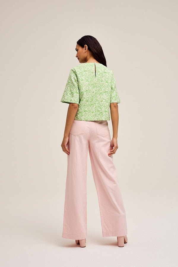 Carraig Donn Jake Wide Leg Jeans in Pink