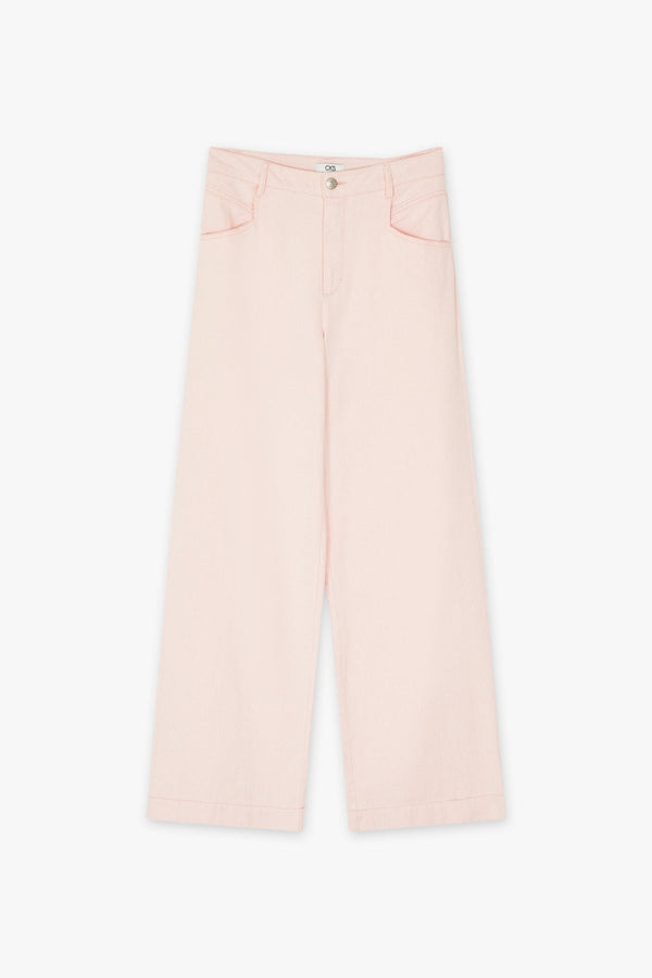 Carraig Donn Jake Wide Leg Jeans in Pink