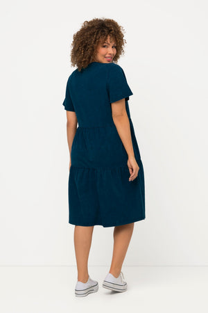 Carraig Donn Jersey Knee Length Dress in Navy