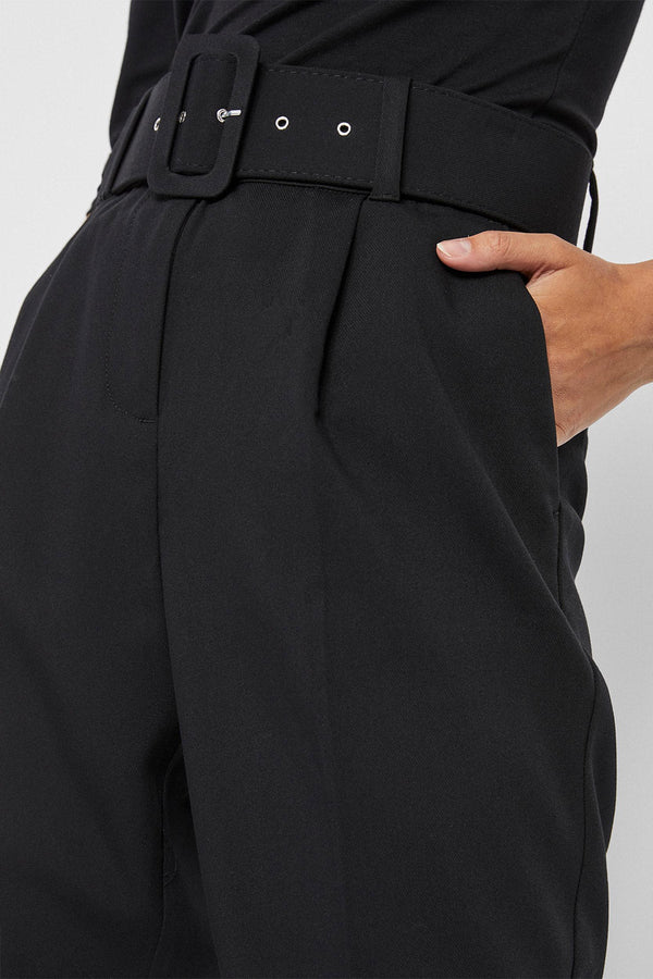 Carraig Donn Julie Carrot Pleat Pants in Black