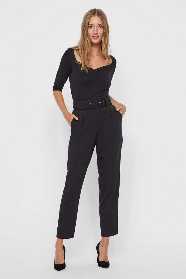 Carraig Donn Julie Carrot Pleat Pants in Black