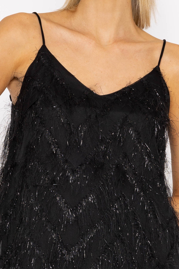 Carraig Donn Juliette Singlet Top in Black