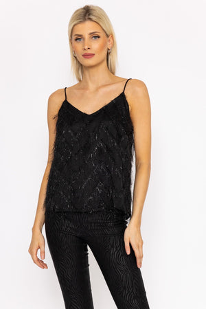 Carraig Donn Juliette Singlet Top in Black