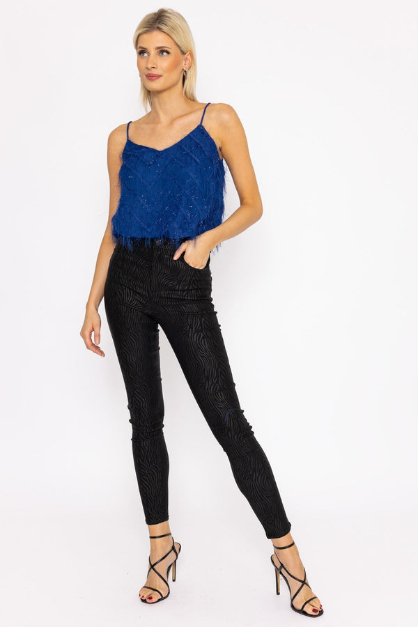 Carraig Donn Juliette Singlet Top in Blue