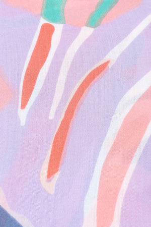 Carraig Donn Jungle Leave Scarf in Coral