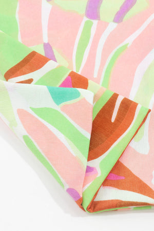 Carraig Donn Jungle Leave Scarf in Green