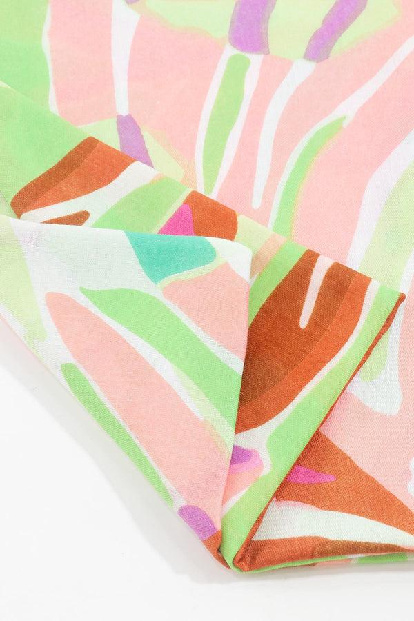 Carraig Donn Jungle Leave Scarf in Green