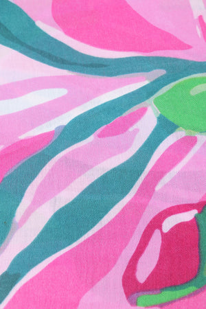 Carraig Donn Jungle Leave Scarf in Pink