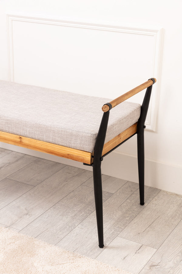 Carraig Donn Juno Oak Upholstered Bench