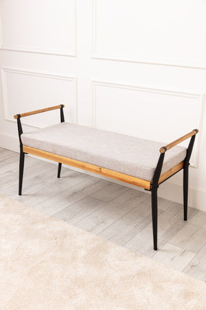 Carraig Donn Juno Oak Upholstered Bench
