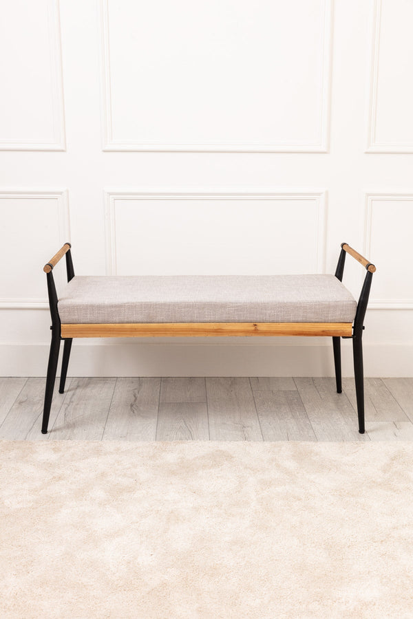 Carraig Donn Juno Oak Upholstered Bench